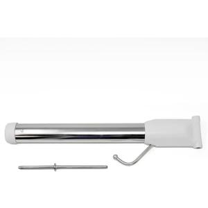 Door Towel Rack  No-Drill Hinge-Mounted Towel Bar for Bathroom or Bedroom Doors, No Assembly, Works with Standard Interior Doors, Space-Saving Telescoping Design (Black/White) (White)