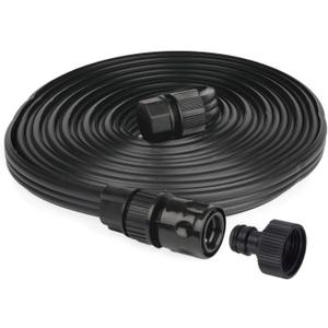 Sprinkler Garden Hose for Irrigation: Efficient Saving Water Soaker Hoses - PVC Flat Drip Hose for Vegetable Pet (Black, 25FT)