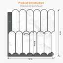 Wallercity 10-Sheets White 3D Kitchen Tiles Peel and Stick Backsplash Glossy Vinyl Tile Stickers Waterproof 12''x12'' Self Adhesive Stick on Backsplash for Bathroom Thick Subway Tile Back Splash