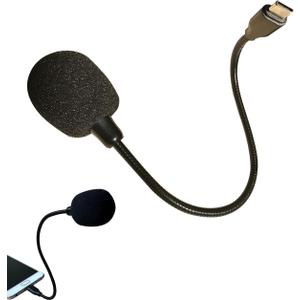 USB C Microphone, Type C Gooseneck MIC Compatible with MacBook Pro/Air, iPad Pro 13/12.9/11, iPad Air 13/5th/4th, Samsung S25/S24/S23, Tab S10/S8/S7, Pixel 9/8/7/6 Pro, Laptop