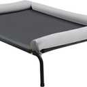 ,Elevated Pet Bed with Removable Pillow, Large Size, Portable,Waterproof,Durable Dog Bed,110 x 81 x 21 cm, Black