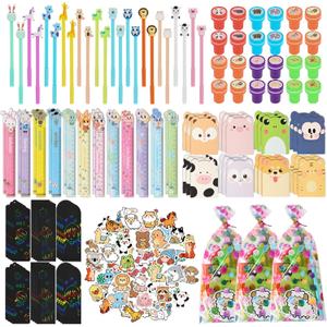 24 pack Cute Stationery Classroom Rewards, With Pencils Rulers Erasers Sticky Notes For Birthday Gifts Goodie Bags Classroom games Rewards School Office Supplies.