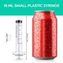 2 x JOLLY PARTY 10ml Plastic Syringes, Small Syringe with Tip Cap, 30 Pack Oral Syringe for Scientific Labs, Feeding Pets, Measurement, Refilling, Mini 10ml Measuring Tools for Liquid, Needleless