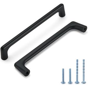 LIMUR 15 Pack 5 Inch (128 mm) Hole Center Matte Black Cabinet Pulls - Solid Zinc Alloy Kitchen Cabinet Handles, Drawer Pulls,Drawer Handle, Wardrobe & Dresser Handles,Cupboard Hardware