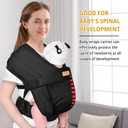 Baby Wraps Carrier Sling, Baby Carrier for Newborns and Toddlers,Skin-Friendly and Soft Front Baby Carrier Wrap Perfect Newborn Gifts (Black, Mesh)
