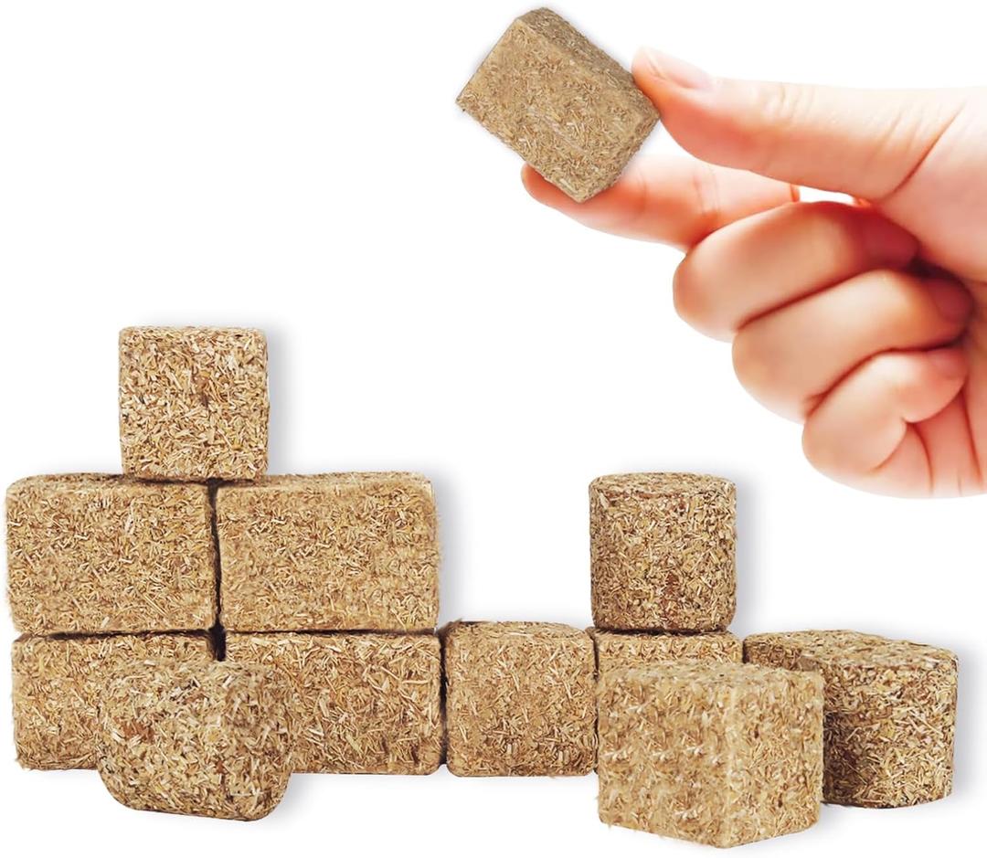12 Pcs Mini Hay Bales Mini Straw Hay Miniature Figurine Fake Hay for Mini House Decoration Garden Decoration DIY Autumn Harvest Craft