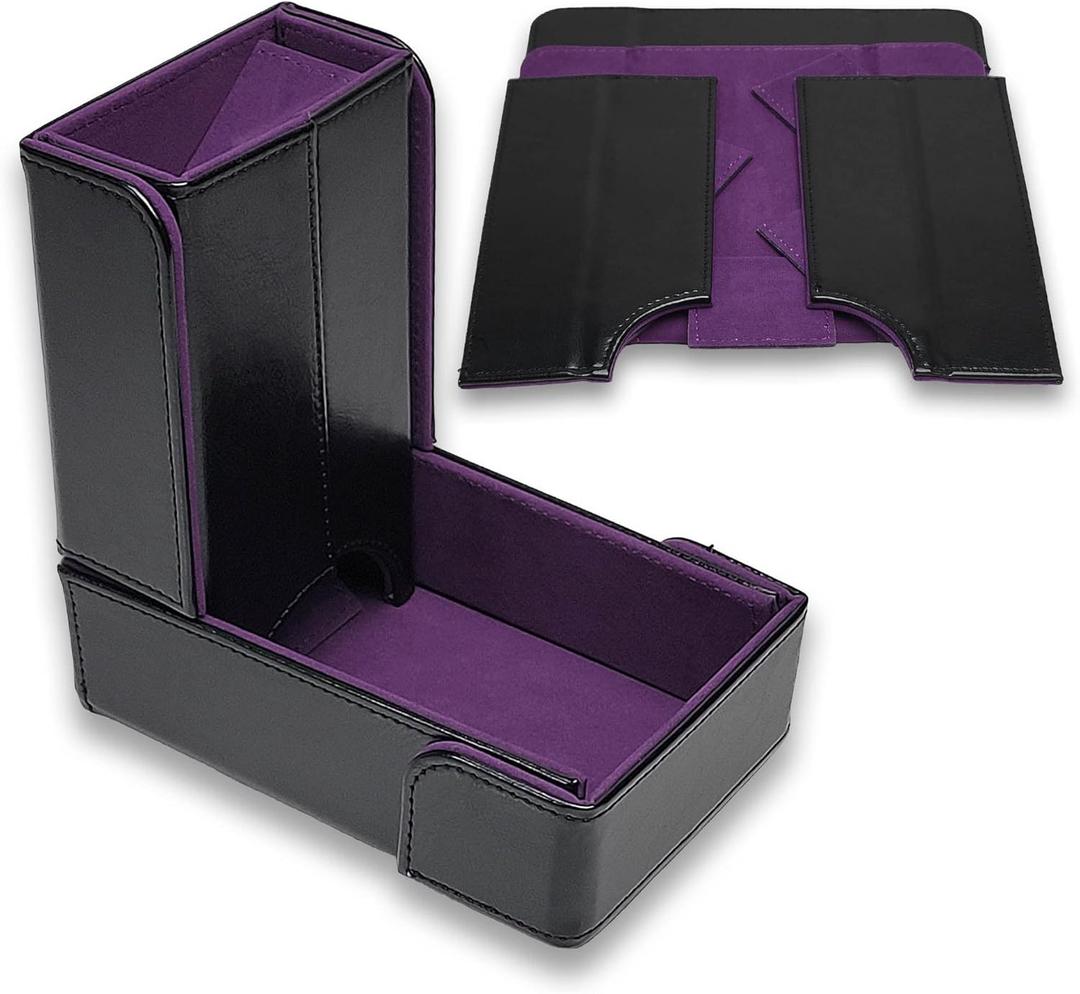 Forged Dice Co. - The Keep - Compact Folding Magnetic Dice Tower & Tray - Purple
