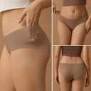 SHARICCA Womens Seamless Underwear No Show Hipster Panties Invisible Lightweight Nuage Bikinis Briefs Microfiber Pack (M)