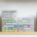 novelinks 6 Pack 5"x7" Clear Photo Storage Boxes with Lids, Plastic Photo Organizer Cases and Picture Boxes, Picture Storage Containers for Greeting Cards, Task boxes, Board Games