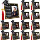 VioraWhite 12 Pack 2026 Graduation Picture Frames with Red Tassel, 4" x 6" Class of 2026 Wooden Graduation Photo Frame Bulk Gifts for College High School Graduated Party Favor