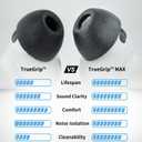 Comply TrueGrip MAX | Premium Memory Foam Replacement Earbud Tips for Apple AirPods Pro Gen 3 | Long Lasting Comfort, MAX Durability, Secure Fit, Superior Noise Isolation| Purple (S/M/L) (3 Pairs)