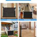 Veraste Retractable Baby Gate for Doorways and Stairs, Mesh Safety Gate for Pet, Indoor & Outdoor Use, One-Hand Operation, Easy Installation, 33.6" Tall, Expands to 55" WideBlack,33.6"x55"
