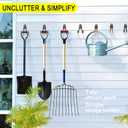 28 Pack Heavy Duty Garage Hooks, Utility Wall Mounted Storage System, with Anti-Slip Coating Hanger, for Hanging Power and Garden Tools, Ladders, Bikes, Ropes and Bulk Items