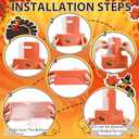 TaoBary 30 Set Thanksgiving 2 Cup Drink Carrier with Handle Portable Foldable Tray Drink Holder Yellow Orange Disposable Cardboard Coffee Cup Holder with Pumpkin Maple Leaf Cards, Thanksgiving Gifts