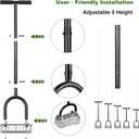 Lawn Core Aerator Tool, Manual Lawn Aerator Tool with Spring-Loaded Automatic Soil Ejection Loosener, Pre-Assembled Stainless Steel Spikes, Dual-Layer Design&Wide Foot Plate for Yard Garden Aeration