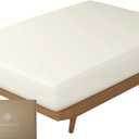 BIOWEAVES 100% Organic Cotton 1 Twin Fitted Sheet Only | 300 Thread Count Sateen Weave GOTS Certified with Deep Pocket - Undyed Natural