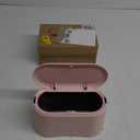SUBEKYU 0.4 Gal Mini Countertop Trash Can with Lid for Desktop, Small Garbage Can for Office, Tiny Wastebasket,Pink