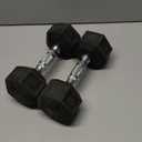 CAP Barbell Coated Dumbbell Weight | Multiple Options Pairs & Sets (15 lb - Pair), Chrome Handle