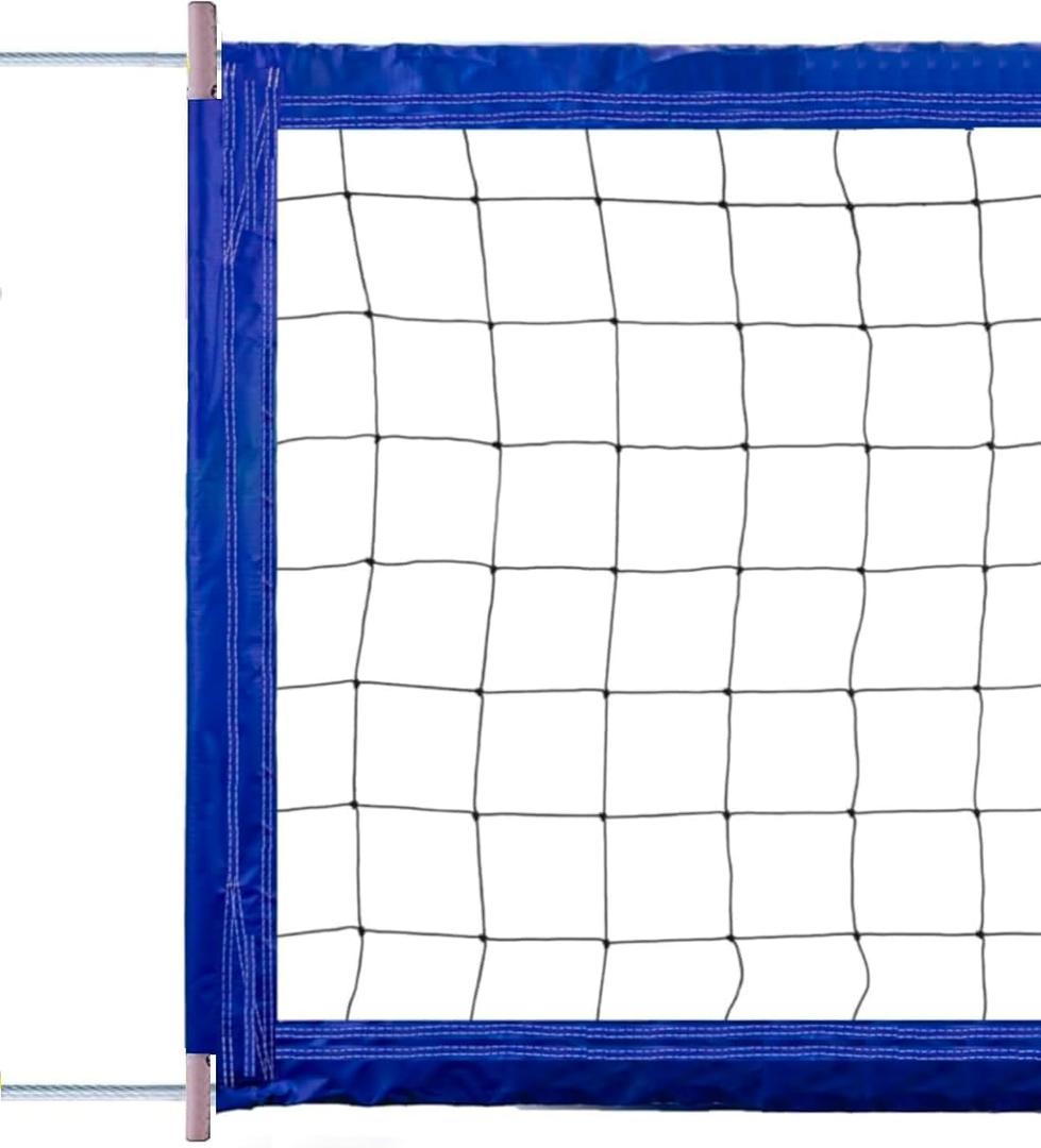 W.F&STAUB Sport Regulation Size Indoor/Outdoor Professional Volleyball Net with Steel Cable Top and Bottom, Volleyball Net for Beach Backyard Schoolyard