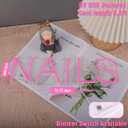 Britrio LED NAILS Neon Sign Light Pink Nails Spa Beauty Salon Studio LED Wall Art Decor Sign for Business Stores Logo Barber Shops Indoors Nail Tech Gift 5V USB Powered with Dimmer Switch 15.75 IN