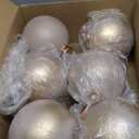 6 Pcs 6 Inch Large Neutral Christmas Balls Ornaments Light Brown Copper Xmas Bulbs Ornaments Vintage Rustic Tree Decoration Modern Christmas Decor for Xmas Tree Outdoor Decor