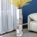Tall Vases for Floor, Floor Vase Decorative Tall Glass Vases 28 inch Big Vase for Decor Living Room Decorative Large Silver for Dried Flowers