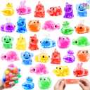 24 Pack Squishies Toys Stress Balls Bulk 12 Styles Animals Stress Relief Sensory Fidget Toys Squeeze Balls for Kids Toddlers Boys Girls Party Favors Classroom Prizes Birthday Gifts Goodie Bag Stuffers