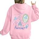FASHGL Magic Kingdom Sweatshirt for Women Castle Graphic Zip Up Hoodies Oversized Family Vacation Shirts Long Sleeve Pullover (Medium)