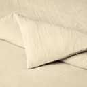 Amazon Basics Brushed Microfiber Comforter Set, Extra Soft with Natural Texture, 3-Piece, Queen/Full, Beige