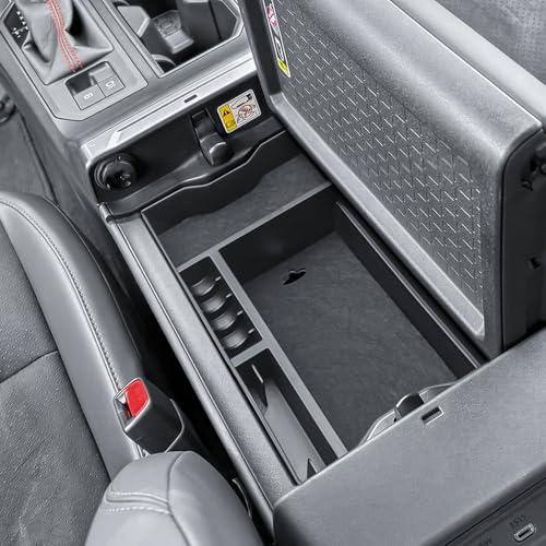 TACOBRO Center Console Tray Organizer Compatible with Toyota RAV4 Accessories 2026, 2026 RAV-4 Armrest Insert Container ABS Material Secondary Storage Box