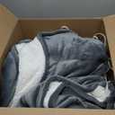 EHEYCIGA Heated Blanket Electric Blanket King Size - Heating Blanket with 9 Heating Levels & 10 Hours Auto Off, Soft Cozy Sherpa Washable Dual Control Blanket with Fast Heating, 90 x 100 Inches (Grey)