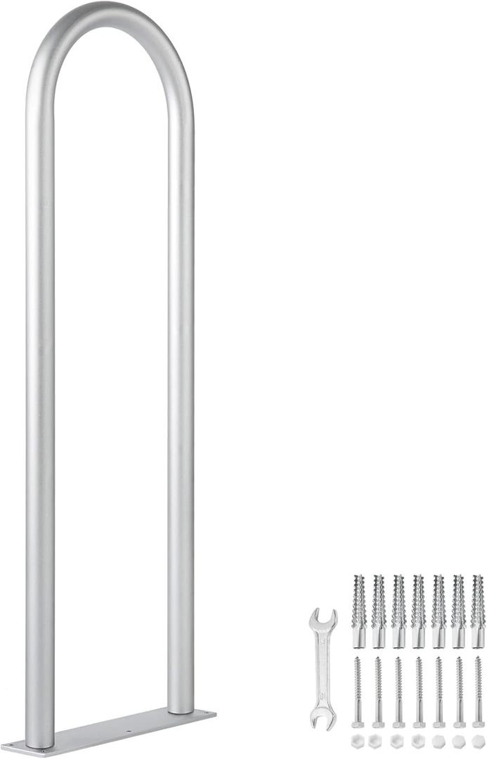 Aluminum Dock Handrail, 42" x 13" Dock Boarding Handrail, Dock & Boat Aluminum Safety Grab Bar, 36in Swimming Pool Handrail & Hot Tub Handrail, Silver