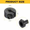 uxcell 16pcs Single Split Shaft Collar 1/8" Bore One-Piece Clamping Collar, 1/2" OD, 1/4" Thickness, Black Oxide Steel Set Screw Lock Collar Clamp