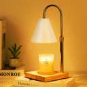 White Candle Warmer Lamp with Timer Dimmer, Electric Candle Lamp Warmer for Bedroom Decor, Birthday Gifts for Mom, Adjustable Metal Candle Lamp, Valentines Gifts, Home Decor for House Warming Gifts