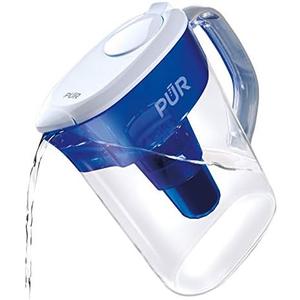 PUR Water Pitcher Filtration System, 7 Cup, Clear/Blue