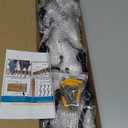 32.2'' Large Coat Rack Wall Mount Coat Hooks with 8 Metal Black Triple-Hooks Old White Pine Real Wood Plank Hat Rack for Wall Hooks