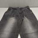 DFGIGT Men's Baggy Hip Hop Jeans Wide Leg Skater Denim Pants Casual Loose Fit Long Trousers Streetwear Straight Relaxed Y2k Classic Vintage Extreme Motion Skateboard Joggers, A14 Retro Blue, Small