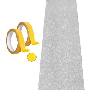 Carpet Runner Runway Rug, Glitter Silver Carpet Runner 55 GSM Thickness (2.46 x 30Feet) for Wedding Party Hallway Rug, Christmas Xmas Thanksgiving