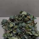 Ouddy Decor 2 Pack Eucalyptus Garland Total 13.1 Ft Lush Silver Dollar Leaves Boxwood Artificial Faux Greenery Vines for Baby Shower Wedding Party Table Runner Room Home Mantle Decor