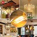 helloify BA11 Dimmable Vintage LED Edison Candelabra Bulb, 60W Equivalent, High Brightness, 2700K Warm White Light, Clear Glass, Candles/Chandelier Style, E12 Screw Base, 12PCS