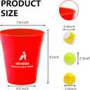 Aivalas Yard Pong Giant Outdoor Toss Games XL Buckets with Basketball-Style Play, Portable Backyard Lawn Beach Camping Throwing Game for Adults Teens & Family Includes Carry Bag, Easy to Store