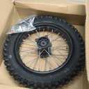 3.00-14 90/100-14 Dirt Bike Rear Rim Wheel Tire With 15mm Bearing for 125cc 140cc 150cc 160cc Kayo TT140 TTR125 RM80 RM85 KLX140R DB17 DB27X-Motos Apollo RFZ DB-X18 SSR SR150 Baja Pit Bike