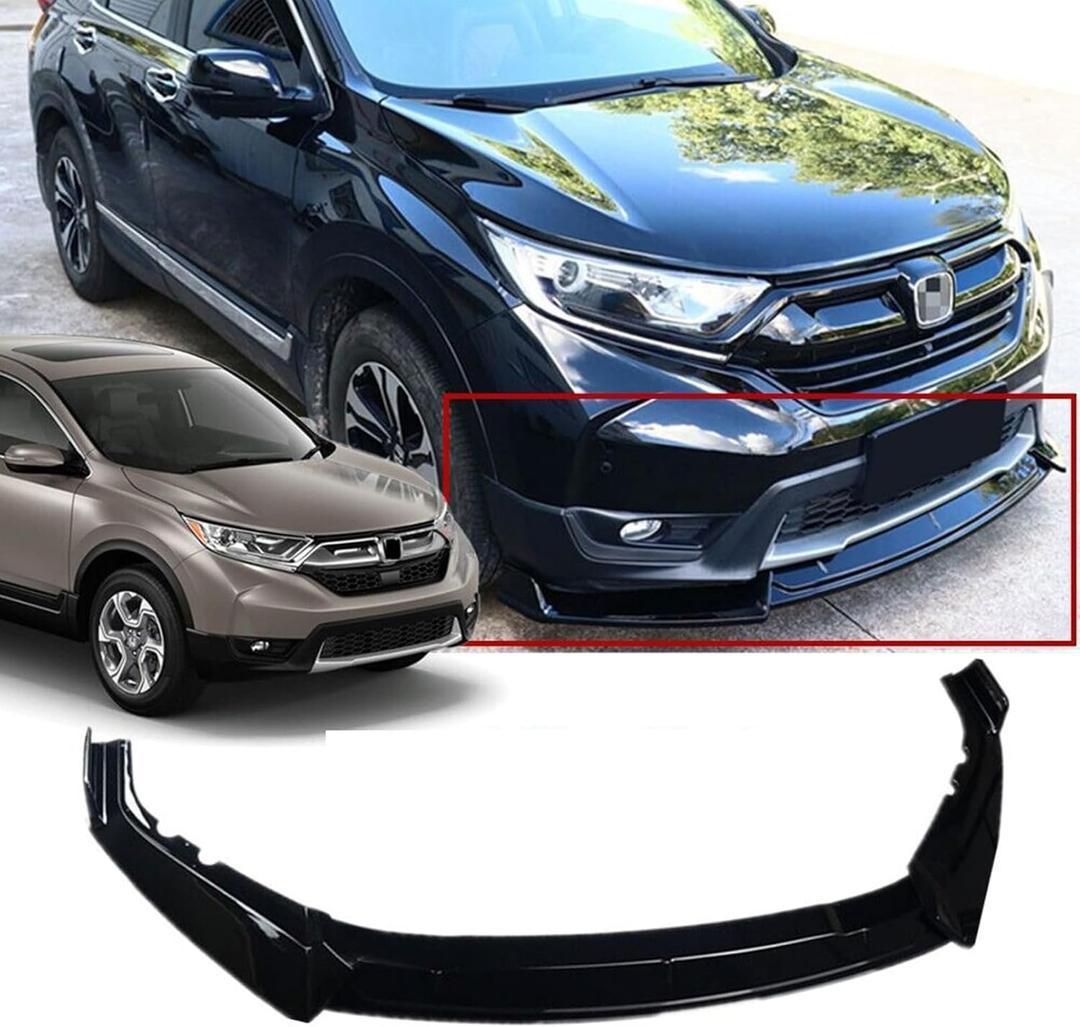 MUTUSAISI Gloss Black Front Bumper Lip Spoiler Splitter Fit for Compatible with Honda CRV CR-V 2017 2018 2019 2020, Air Dam Chin Body Kit Accessories