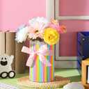 Honeydak Appreciation Gifts Teacher Essentials Supplies Must Haves for Teacher, Includes Pen Holder, Pencils, Artificial Flowers, and Ribbon