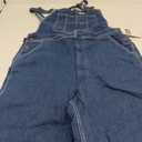 HISEA Men's Denim Bib Overalls, Men's Overalls Workwear with Adjustable Straps and Convenient Tool Pockets (30W x 30L, Washed Dark Indigo)