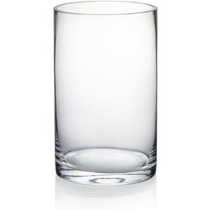 WGVI Quality Thick Clear Cylinder Glass Vase, 3" W x 5" H, Floral Container, Glass Candle Holder, Flower Vases, Wedding Centerpiece, Planter Terrarium, Table Top Home Dcor Accent, 1 Piece