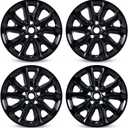 Wheel Skins Compatible with Chevrolet Equinox 2018 2019 2020 2021; 17 inch Wheel Covers; Set of 4 Pcs; Glossy Black