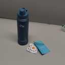 Swigina Insulated Water Bottle with Silicone Boot (36hrs Cold/18hrs Hot)  DIY Stickers, Leakproof, BPA Free, 24 oz [2IN1 LID]