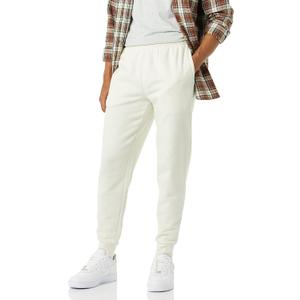 Amazon Essentials Men's Relaxed Fit Fleece Joggers Sweatpants with Drawstring Waist, Tapered Leg, Ribbed Cuffs, Brushed Interior, Cream, Medium