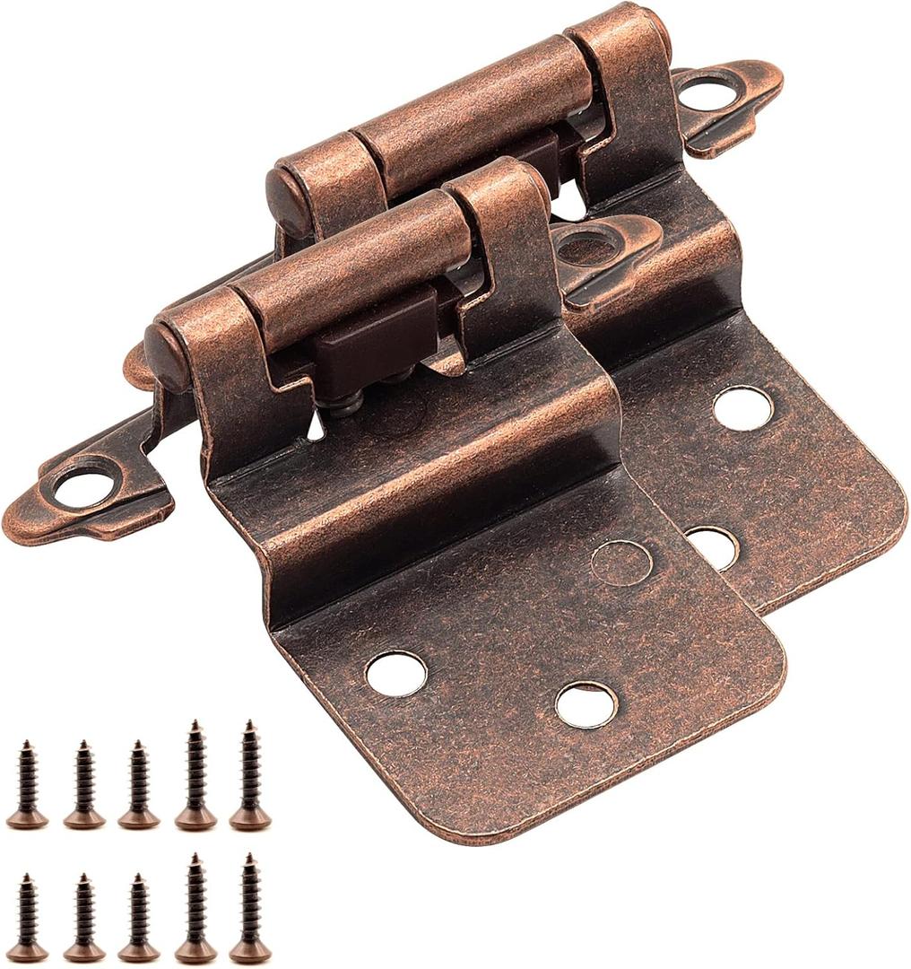 Oil Rubbed Bronze Cabinet Door Hinges,20 Pack (10 Pairs) 3/8 Inset Self Closing Hinges for Kitchen Cabinet Doors Oil Rubbed Bronze Cabinet Door Hinges,20 Pack (10 Pairs) 3/8 Inset Self Closing Hinges for Kitchen Cabinet Doors